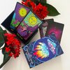 Jrskvaro Colorful Neon Tarot Cards Deck with Guidebook, Tarot Cards for Beginners, 78 Tarot Deck, Classic Tarot Cards with Meanings on Them