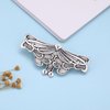 TEAMER Art Nouveau Leaf Hair Clip Metal Barrettes Hair Accessories Styling for Women (Silver)