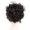 Rose bud Chignon Hairpiece Curly Bun Extensions Scrunchie Updo Synthetic Combs in Messy Bun Hair Piece for Women Medium Brown