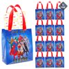 DC Justice League Party Favor Bags Set – 12 Pack of 8" Justice League Party Goodie Bags for Kids Bulk Reusable Tote | Justice League Birthday Supplies