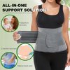 Postpartum Belly Wrap, Postpartum Belly Band, Abdominal Binder Post Surgery Ergonomic 9.5", Abdomen Hernia Support Belt, Waist/Pelvis Belt for Stomach Support & Back Pain Relief (Polyester Made with
