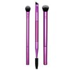 Real Techniques Eye Shade & Blend Makeup Brush Trio, For Eyeshadow & Liner, Makeup Tools for Shaping & Grooming Brows, Defined Makeup Look, Synthetic Bristles, Vegan & Cruelty-Free, 3 Count