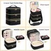KZAOPZ Nail Polish Organizer Case, 3 Layers Nail Polish Case with Dividers,Detachable Nail Polish Organizer Bag Holds 60 Nail Polish Bottles and a Nail Lamp,Nail Bag for Nail Tech Supplies