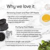 Spa life Charcoal Clean Organic Purifying Beauty Skin Peel Off Mask 4 Pack (CHARCOAL, PEEL OFF MASK)