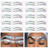 Airbrush Brows Shaping Guides Stickers, Rainbrow Eyebrow Tint Tape Stencils with High Arch/Medium Arch/Flat Brow Options (C-10Pairs per bag)