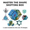 SHASHIBO Shape Shifting Box - Award-Winning, Patented Fidget Cube w/ 36 Rare Earth Magnets - Transforms Into Over 70 Shapes, Gift Box, Download Fun in Motion Toys Mobile App (Undersea, 2 Pack)