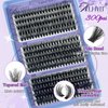 Wispy Lash Clusters 300 PCS Eyelash Extension 30D 40D 50D False Eyelashes 10-22mm Mixed Individual Lashes D Curl Cluster Eyelash Extensions DIY At Home, by KLHYIT