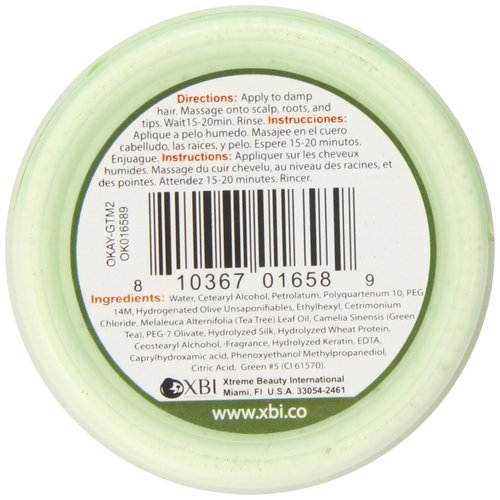 OKAY | Green Tea Nourishing Antioxidant Rich Hair Masque | For All Hair Types & Textures | Revitalize - Rejuvenate - Restore | With Tea Tree Oil | Free of Paraben, Silicone, Sulfate | 2 oz