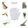 alfyng Bird Training Anti-Bite Gloves, Parrot Chewing Protective Gloves, Small Animal Handling Gloves for Parrotlets Cockatiels Finch Macaw (1 Pair White)