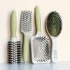 Olivia Garden NewCycle Round Vegan Boar and Ionic bristles Cushion Hair Brush and made from 100% recycled material (except bristles and cushion)