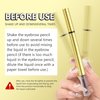 Microblading Eyebrow Pencil - 2-in-1 Dual-Ended Waterproof Eye Brow Pen with 4-Fork-Tip Brow Pen and Precise Brush Create Natural Looking Defined Eyebrows Last All Day