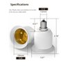 JACKYLED 5-Pack E12 to E26 Adapter, Chandelier Light Socket, Candelabra E12 to Medium Socket E26/E27 Converter Bulb Base Adapter Converter for Ceiling Fans Light, Pendant Light, Chandelier