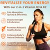 MXCZBSM Vitamin D3 K2 Supplement Softgel, Vitamin D3 K2 Softgel with 10000 IU Supports Immune, Heart, Teeth & Bone Health, Free of GMO, Gluten, Soy