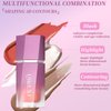 Yeweian Matte Dewy Liquid Blush, Silky Smooth Cream Soft Blush Stick Natural Matte Finish, Long-Lasting Waterproof and Sweat proof Blush Stick Makeup for Cheek Lip eye, Cruelty-free,02 Cherry