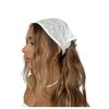 SHENHE Women's Head Scarf Elastic Eyelet Embroidered Headband Hair Bandana Head Kerchief White One-Size