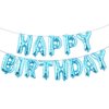 Happy Birthday Balloons, Aluminum Foil Banner Balloons for Birthday Party Decorations and Supplies (Blue Star)