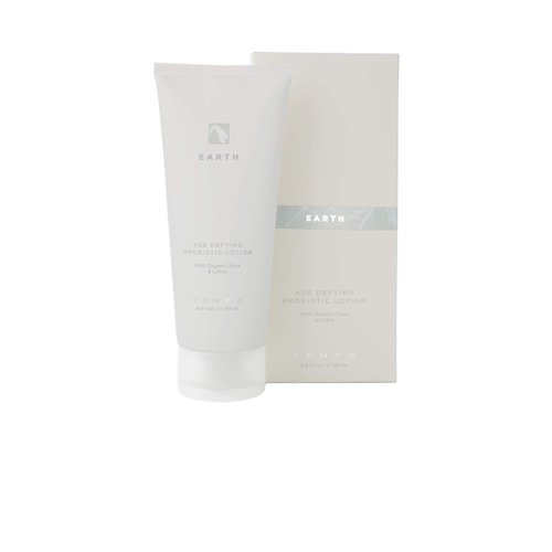 Zents Age Defying Probiotic Lotion (Earth Fragrance) Anti-Aging Body and Hand Cream with Organic Shea Butter & Hyaluronic Acid, 6.4 fl oz