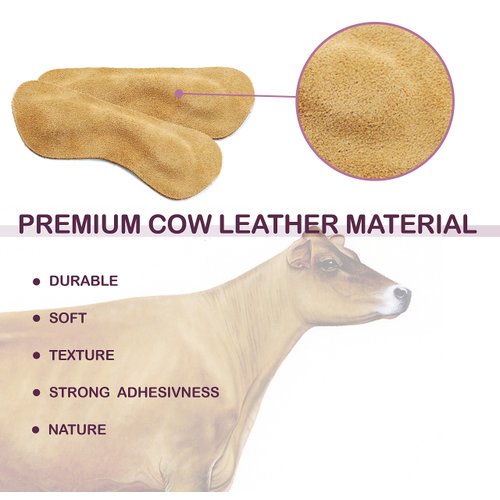 Premium Leather Heel Grips Liner Cushions Inserts for Shoes Too Big, Heel Pads for Heel Pain,Filler Protect Improved Women Men Shoe Fit and Comfort, Khaki,3 Pairs (0.35 inch Thicker)