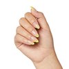 KISS Salon Acrylic French, Press-On Nails, Nail glue included, Hype', Light Neon Yellow, Medium Size, Almond Shape, Includes 28 Nails, 2G Glue, 1 Manicure Stick, 1 Mini File