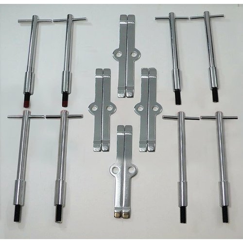Valve Cover T-Bar Set of W/Chrome Valve Spreaders Set of 8 Silver
