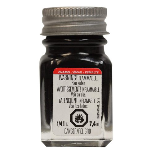Testors 1147TT Black, Gloss, Enamel Paint, 0.25 Fl Oz (Pack of 1)
