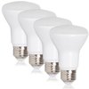 Maxxima LED BR20 Bulbs - 50 Watt Equivalent Dimmable 7 Watt LED Warm White R20 600 Lumens, 3000K Light Bulb with E26 Base, Ideal for Track or Recessed Lighting - 4 Pack