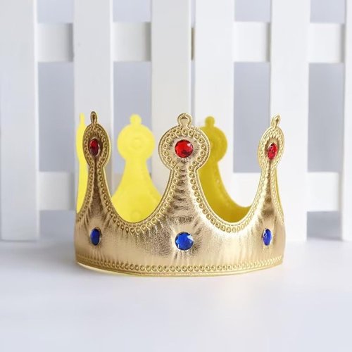 GANPUB Yellow Birthday Tiara Para Hombres Party Crown Hat Reusable Crowns Hat Suits for Men King Prince Crown Mermaid Birthday Decorations Birthday King Boy King Supplies Boy Halloween Party Supplies