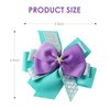 Mermaid Hair Bow Clip for Girls Women 6 Inch Big Princess Costume Dress Up Accessories Halloween Christmas Birthday Party Supplies
