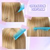 8 Pcs Teasing Brush Set Edge Brush Comb with Hair Clips Grooming Hair Styling Comb Teasing Dual Edges Hair Brush Triple Teasing Comb Sturdy Rat Tail Comb for Women Girls Kids Hair Stylists (Blue)