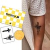 Boldink Semi-permanent tattoos, realistic fake tattoos, last 7-15 days, waterproof non-reflective temporary tattoo stickers, cruelty-free, uniquely designed exquisite packaging（Cross 1）