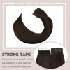 Hairro 16 Inch Tape in Hair Extensions Straight 100% Human Hair 50g Thin Long Hair 20pcs/pack Seamless Skin Weft Glue in Human Hairpieces #2 Dark Brown