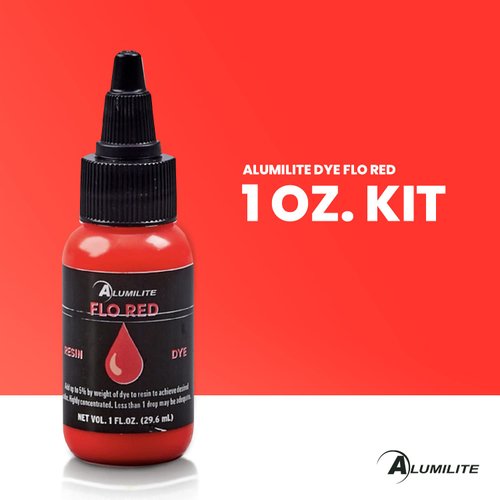 Alumilite Dye Liquid Color Tint Flo Red (1 oz) Highly Concentrated Colorant or Pigments for Casting Resin, Epoxy Coating & Urethane | Used in Coloring Clear, Translucent, Opaque Color Arts & Crafts