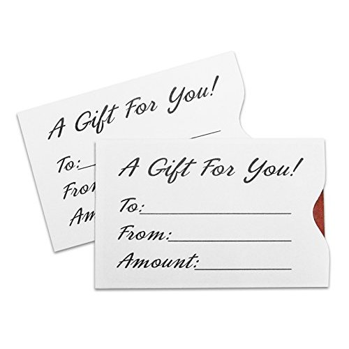 Gift Card Sleeve - White Basic (100 Pack)