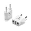 United States to Finland Travel Power Adapter to Connect North American Electrical Plugs to Finnish Outlets for Cell Phones, Tablets, eReaders, and More (2-Pack, White)