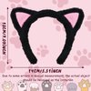 Cat Ears Headband, Black Cat Ears Hair Headbands, Cute Plush Headwear Princess Hair Bands, Lovely Cat Hair Hoop for Makeup Shower, Cosplay Ears Accessories for Women Girls Wearing and Decoration