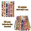 Hidreamz 48 PCS Halloween Slap Bracelets for kids bulk, Halloween Snap Bracelets Toys Slap Bracelets Wristbands for Happy Halloween Party Favors