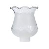 B&P Lamp 1 5/8 Inch Fitter Colonial Style Frosted and Etched Design Glass Lamp Shade for Vintage and Antique Style Lamps