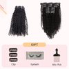 Vanalia Kinkys curly hair clip in extensions,3C 4A Clip ins Natural Black, 100% Remy Human Hair 120 Gram 7 Pieces 18 Clips for African American Black Women Kinky Curly 14 Inch