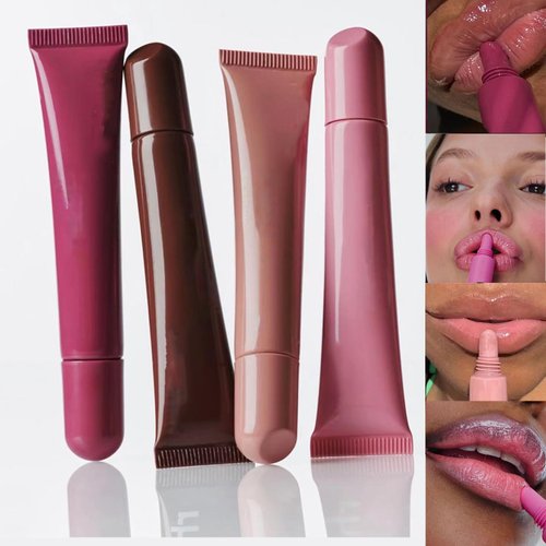 Petansy Hydrating Lip Gloss Plumping Lipgloss Long Lasting Waterproof Non-Stick Cup Lip Glaze Nude Colors Jelly Liquid Lipstick Clear Smooth Lip Care For Women And Girls