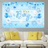 Mocsicka Blue Baby Shower Backdrop for Boy Its a Boy Banner Blue Balloons Baby Boy Shower Decorations Background Baby Shower Party Supplies 71x43.5Inch
