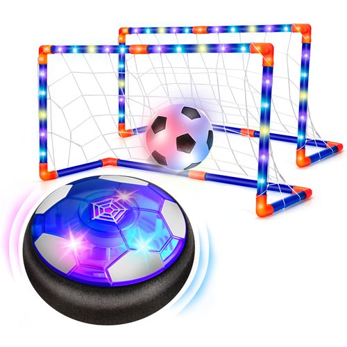 Officygnet Hover Soccer Ball Set with 2 Light-Up Goals, Soccer Ball Game Toys for 3 4 5 6 7 8-12 Year Old Boy, Light-Up Soccer Toys for Kids 3-5, 4-8, 6-8, Ideal Xmas Birthday Gifts for Age 8-10-12