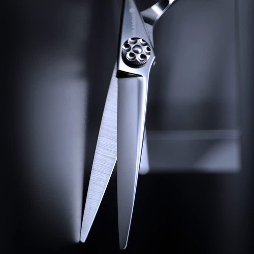 AOLANDUO Hair Cutting Scissor -Sharp & Lightweight-Offset Design Using Japanese JP440C Stainless Steel Hair Scissor for Barbers & Salon Stylists- Smooth Motion Fine Craftsmanship Barber Scissor