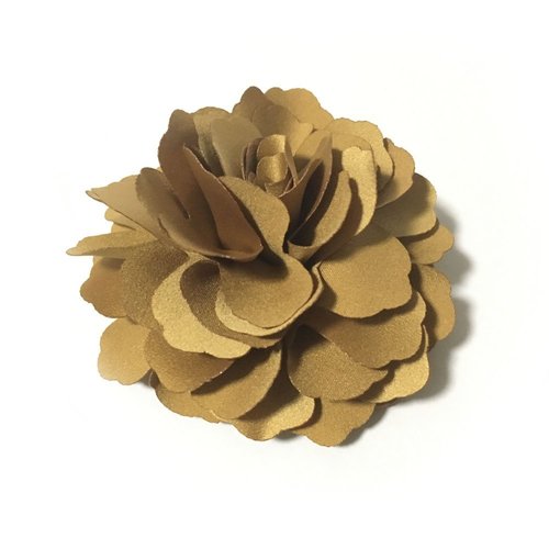Meilliwish Camellias Flower Hair Clip and Brooch Pin 1 PCS(A74)(MustardYellow)