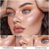 evpct 2in1 Face Shaping & Contouring Stick Cream Contour Concealer Bronzer Stick Makeup Kit for Beginner Face Highlighter Makeup Stick contorno maquillaje de maquillaje profesional,NEW Light Medium