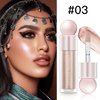 BEFIVECOK Liquid Highlighter Makeup, Natural Silky Shimmer Finish Liquid Face Highlighter, Highly Pigmented, Lightweight, Blendable, Soft Cream Highlighter For Face (#03 Rose Gold Shimmer)