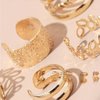 Gold Sliver Hair Jewelry for Braids with Crystal Rhinestone for Women Men Hair Accessories Braids, 20 PCS Dreadlock Braid Clips Non-Piercing Ear Cuffs Clip Jewelry (Gold)
