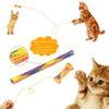 MAIYU Cat Toys Springs Balls Set 12 Pack - 6 PCS Cat Toy Balls Woolen Yarn Balls - 6 PCS Cat Spring Tube Toys Interactive Cat Chew Toy for Cat Kitten (Random Color)