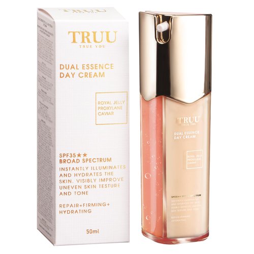 TRUU Dual Essence Royal Jelly Day Cream SPF35 – Hydrating and Firming with Royal Jelly, Proxylane...