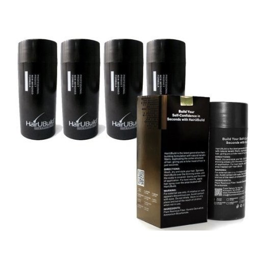 Combo 4X HairUBuild Hair Loss Concealer, Hair Building Fibers 23 g / 0.8 oz (Dark Brown)