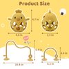 Baby High Chair Suction Toys Teething Chew - Baby Table Toys, Baby Teething Toys Silicone Teethers, Food Grade Silicon for 6 12 18 Months (Yellow)